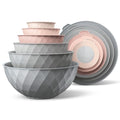 Mixing Bowls with Lids (Grey/Pink Diamond)