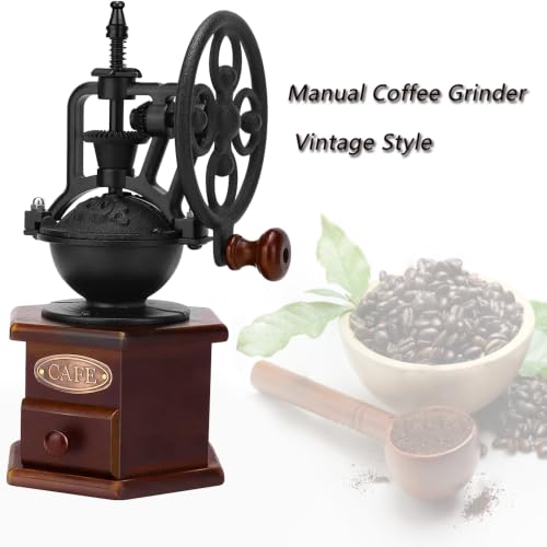 Manual Coffee Grinder Bean Grinders For Home Use Vintage Wooden Coffee Decor Retro Coffee Maker Hand Grinder Coffee Mill (hexa)