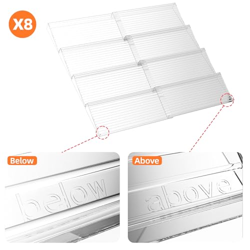 Clear Spice Drawer Organizer (Clear / 8 Packs)