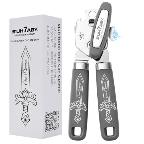 Manual Can Opener with Magnet (Gray)