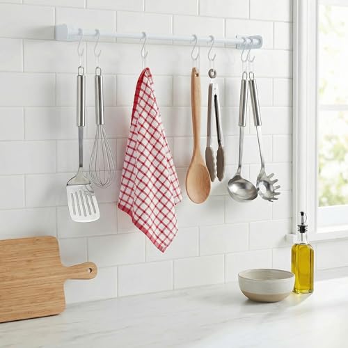Premium Dish Towels for Kitchen (Red / Dish Towels 8-Pack, 16x26 Inches)