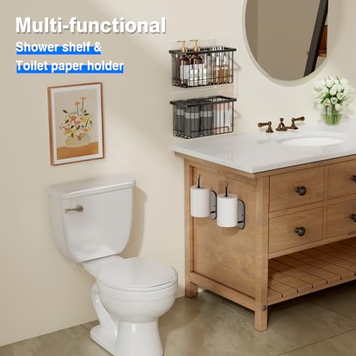 4 Pack Adhesive Cabinet Door Organizer (Black / 4 Pack)