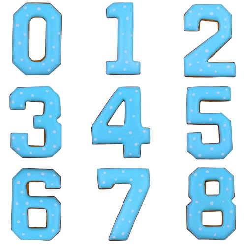 Number Cookie Cutter Set 3 Inch (3 Inch Numbers Square - 9Pcs)