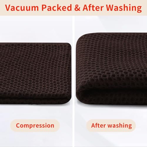 100% Cotton Waffle Weave Kitchen Dish Towels 18 (Dark Brown / 13 X 28 - 18 Pack)