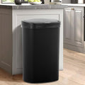 13 Gallon 50 L Kitchen Trash Can with Lid (Black / 1 Trash Can)