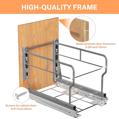 Pull Out Trash Can Cabinet with Soft (Single)