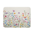 Spring Floral Dish Drying Mat 18"x24" Watercolor Summer Wildflower Dish Drainer Mats Herb Flower Reversible Absorbent Dish Drying Pad Decor for Kitchen Countertop Dining Room (24" x 18")