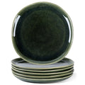Ceramic Plates Set of 6 (Earth Green / 8.5 Inch)