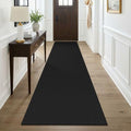 Black Runners for Hallway 3x9 (Black/Dark Grey / 3' x 9' (Runner))