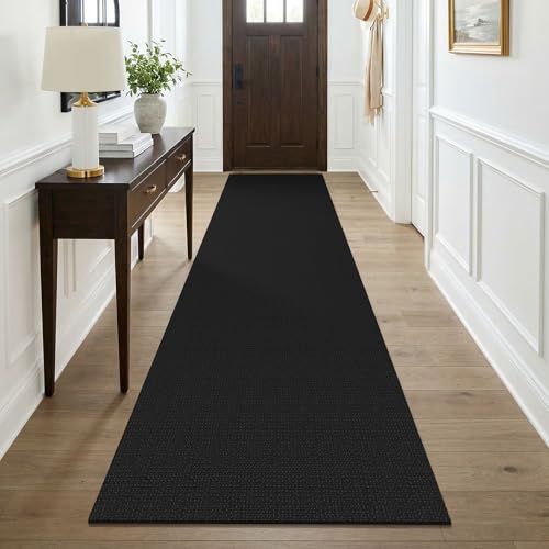 Black Runners for Hallway 3x9 (Black/Dark Grey / 3' x 9' (Runner))