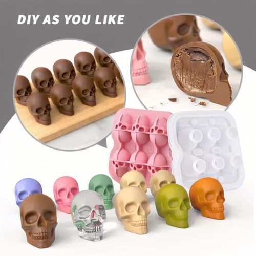 Skull Ice Cube Mold (Pink)