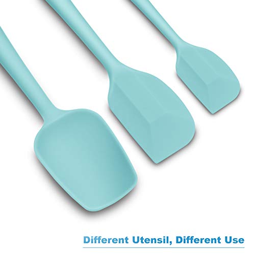 3 Piece Silicone Spatula Set (Aqua Sky)