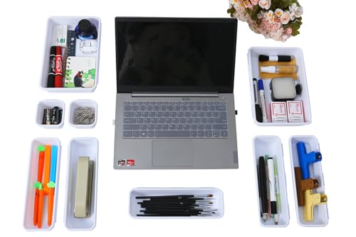 25 PCS White Drawer Organizer Set (White)
