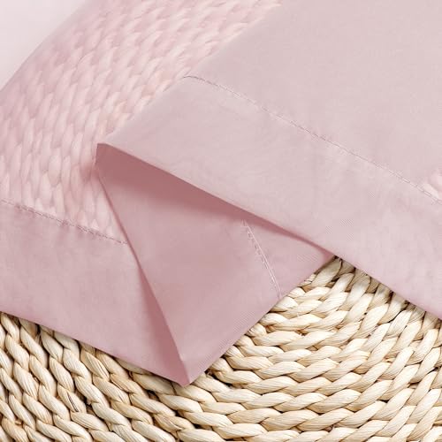 Sheer Curtains 72 Inch Length 2 Panels (Blush Pink / 42"W x 72"L (Pack of 2))