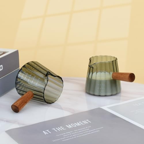 2Pcs Glass Measuring Cup (Gray-2 Pack)