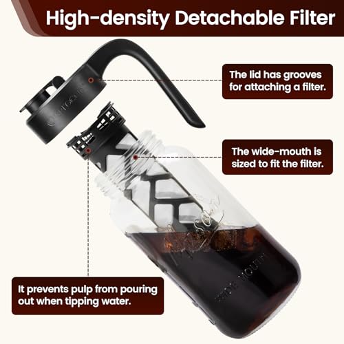 Cold Brew Coffee Maker Glass (64oz / Black)