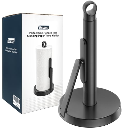 Heavy Duty Paper Towel Holder with Tension Arm (Black)