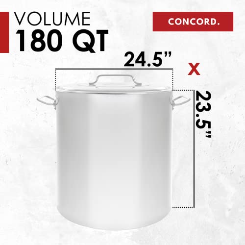 Concord 180 Quart Stainless Steel Stock Pot Cookware (180 Quarts)