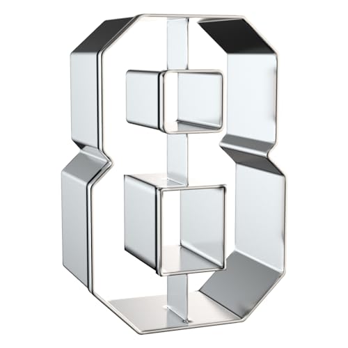 Number Cookie Cutter Set 3 Inch (3 Inch Numbers Square - 9Pcs)
