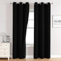 100% Blackout Curtains for Bedroom 84 Inches Long 2 Panels Set (38"W x 84"L (Pack of 2) / Black)