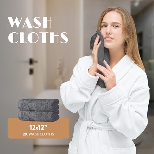 Gray Bath Towel Set of 6 (Gray / Bath Towel Set)