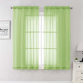 Lime Sheer Curtains 63 Inch Length 2 Pcs (Lime / 42"W x 63"L (Pack of 2))