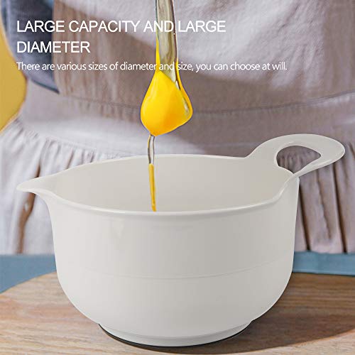 4 Pack Nesting Mixing Bowl with Pour Spout and Handle (Gray)