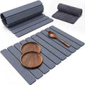 Stone Drying Mat for Kitchen Counter 16x24 Inch (Grey Set)