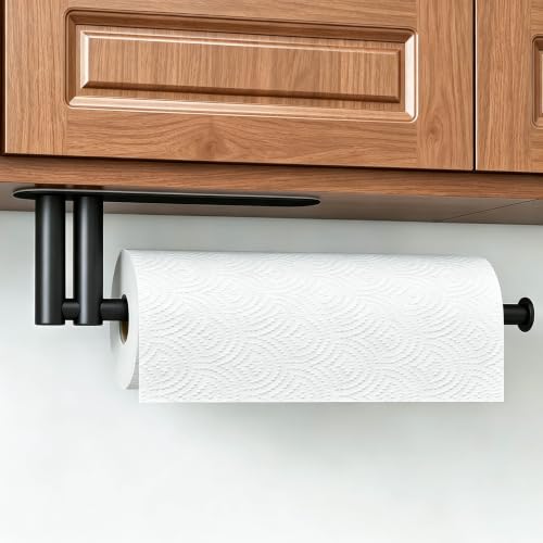 Paper Towel Holder Under Cabinet (Matte Black)