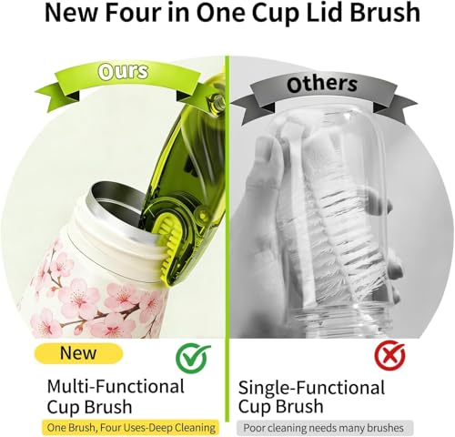3 in 1 Cup Lid Gap Cleaning Brush Set (Mixed Colors)