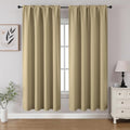 Beige Blackout Curtains 63 inch Length 2 Panels Set (Beige / 52"W x 63"L (Pack of 2))