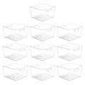 10 Pack Extra Large Clear Storage Bins (11in)
