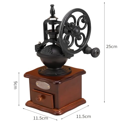 Vintage Manual Coffee Grinder Maker (Dark Brown)