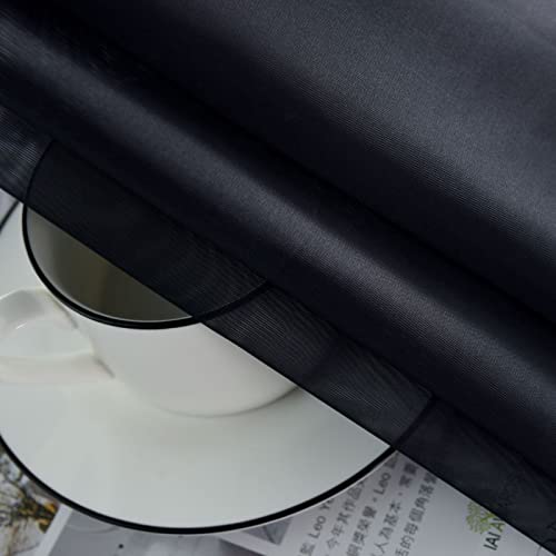 Sheer Voile Window Treatment Rod Pocket Curtain Panels for Kitchen Bedroom Living Room Drapes Sunlight Filtering Privacy Semi Home Decor Assorted Colors Sizes (Charcoal Grey / 52"W x 84"L (Pack of 2))