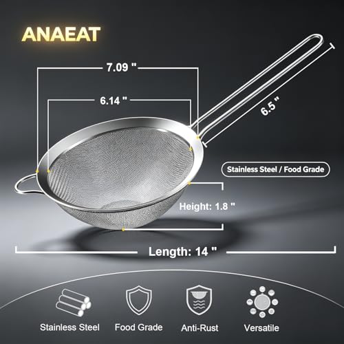 Fine Mesh Strainers (7.09" Diameter)