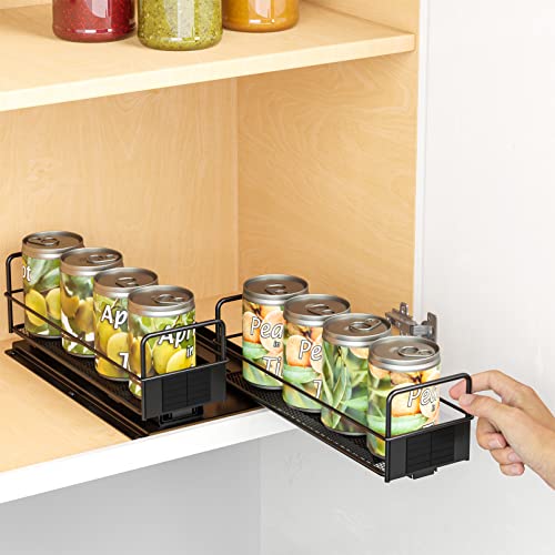 Pull Out Spice Rack Organizer for Cabinet (Two 3"W Drawers, 1-Tier)