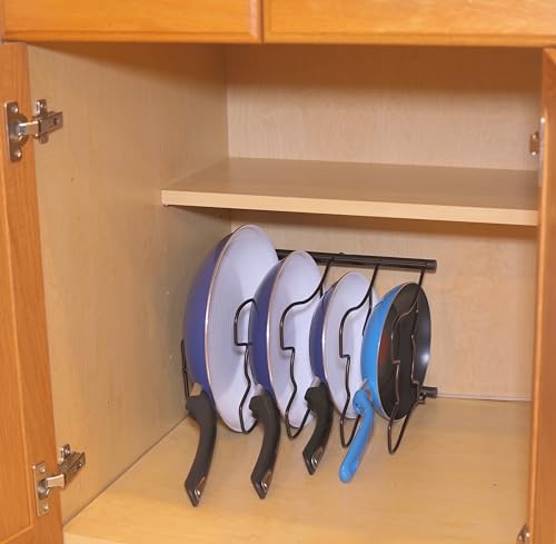 Cabinet Pantry Pot and Pan Organizer Holder Rack (Bronze / One Size)