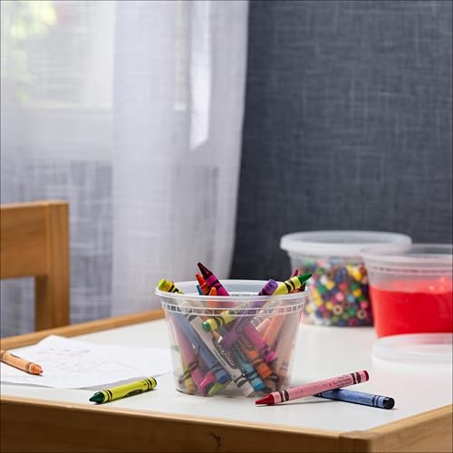 16 oz Deli Containers with Lids (48 Pack, 16 oz)