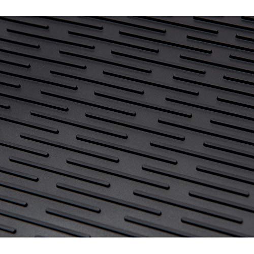 2 Pcs Oversized Silicone Dish Drying Mat for Kitchen (Black / 18" x 16")