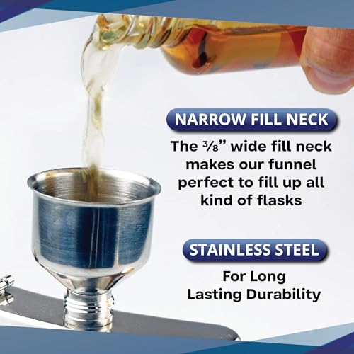 Stainless Steel Funnel for Flasks Bottles and Mini Bottles