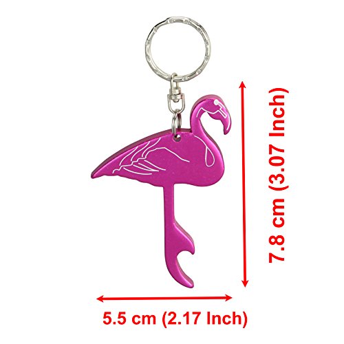 Pink Flamingo Bottle Opener Keychain Beer Openers Tool Key Chain Ring Accessories (Flamingo)
