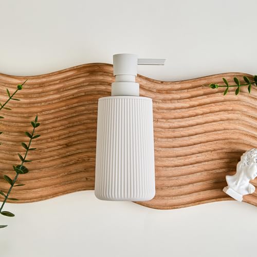 Small Soap Dispenser for Bathroom and Kitchen Matte Beige (Boho Beige)