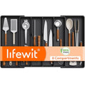 Utensil Organizer for Kitchen Drawers (Black / XXL(18-30''W x 18.5''D))