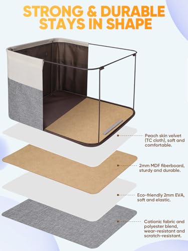 1 Pack Fabric Closet Storage Bins for Shelves (Grey / 1PCS/Small-12x8x8)