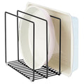 Steel Storage Tray Organizer Rack for Kitchen Cabinet (Black / 10.2 x 7.3 x 8.6)