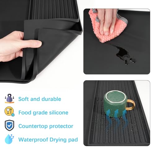 Coffee Bar Mat Set (Black)
