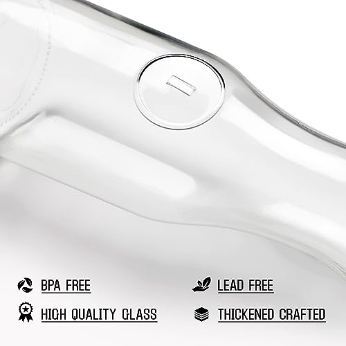 Set of 6 Glass Carafe with Lid (Clear)