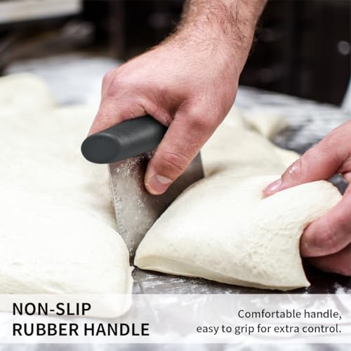 Stainless Steel Dough Bench Scraper & Chopper (Black)