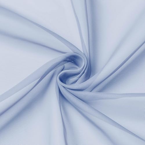 Sheer Curtains 78 Inches Long 2 Panels Set for Bedroom Living Room (Demin / 42"W x 78"L (Pack of 2))