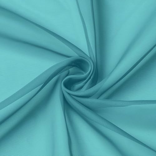 Turquoise Kitchen Curtains 30 Inch Length Tier 2 PCS (Turquoise / 42"W x 30"L (Pack of 2))
